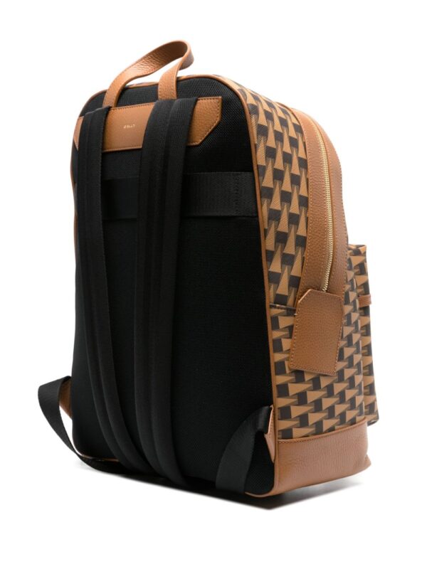 Bally Pennant-print leather backpack - Image 4