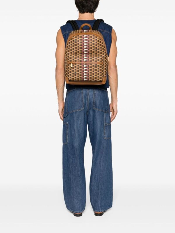Bally Pennant-print leather backpack - Image 5