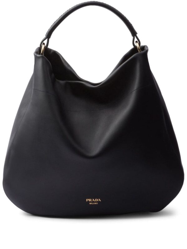 Prada large leather shoulder bag