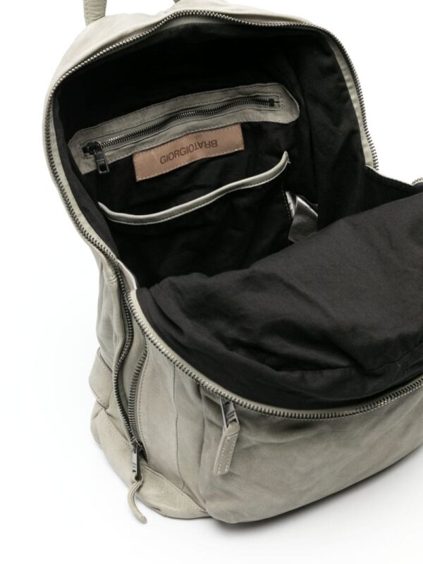 Giorgio Brato zip-up leather backpack - Image 5