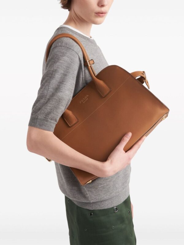 Prada medium leather tote bag - Image 3