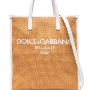 Dolce & Gabbana logo-embroidered tote bag