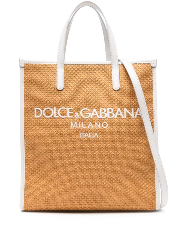 Dolce & Gabbana logo-embroidered tote bag