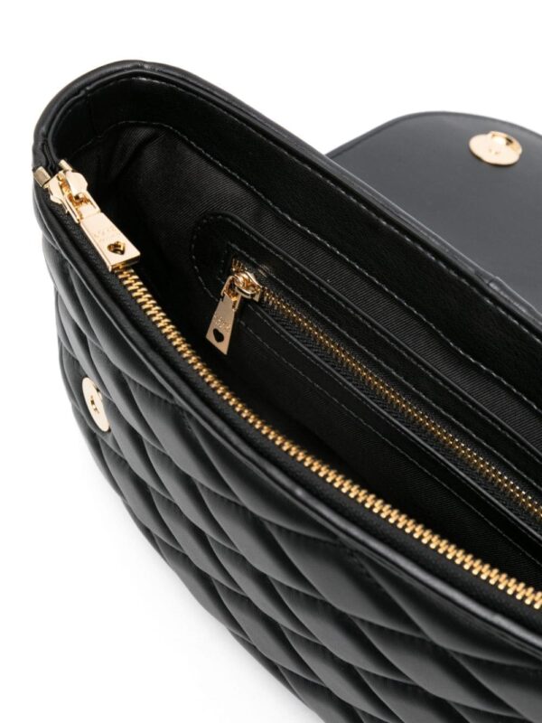 Love Moschino logo-lettering matelassé shoulder bag - Image 5