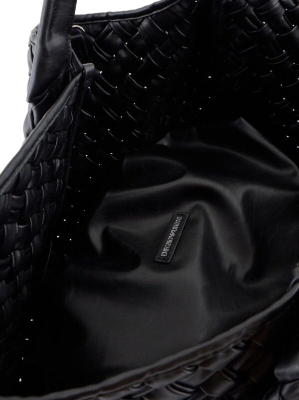 Emporio Armani interwoven faux-leather tote bag - Image 4