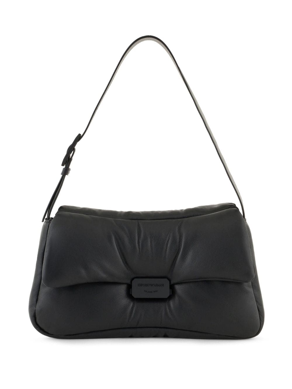 Emporio Armani logo-plaque leather shoulder bag