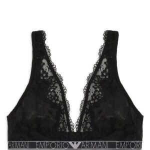 Emporio Armani logo-underband lace bra