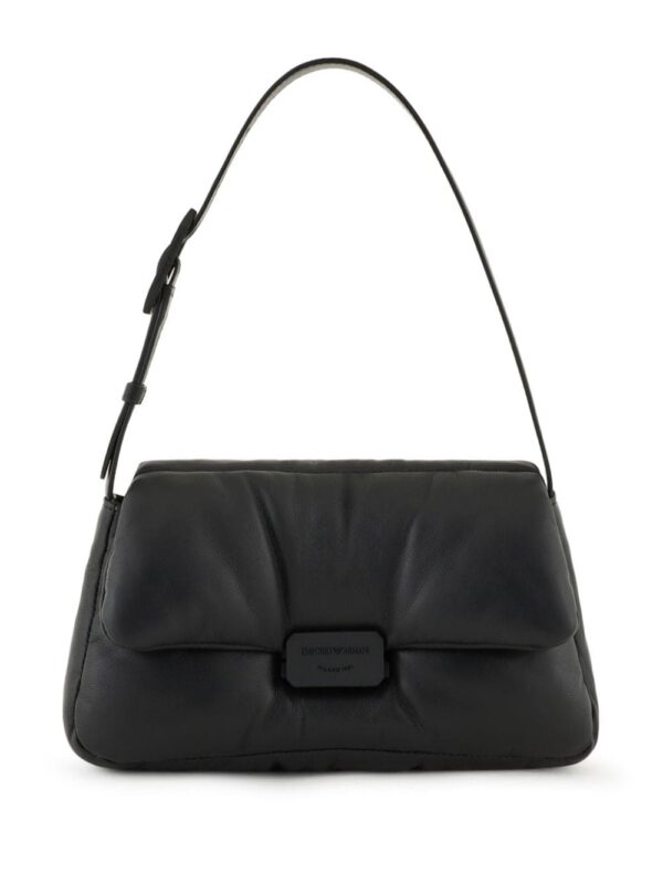Emporio Armani logo-plaque leather shoulder bag