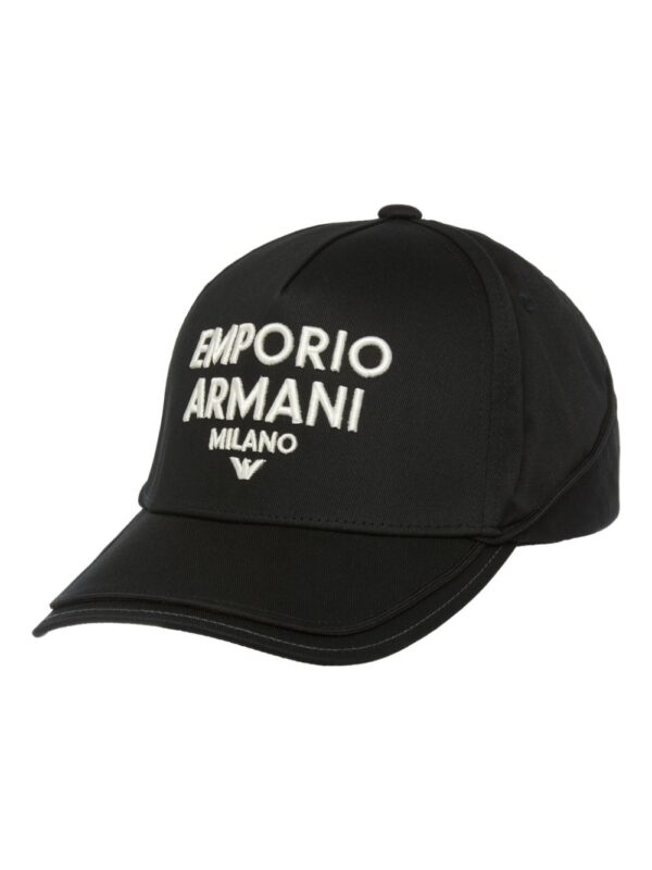 Emporio Armani logo-embroidered cotton cap