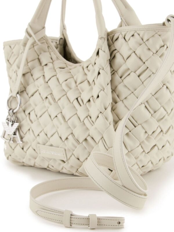 Emporio Armani interwoven faux-leather tote bag - Image 5