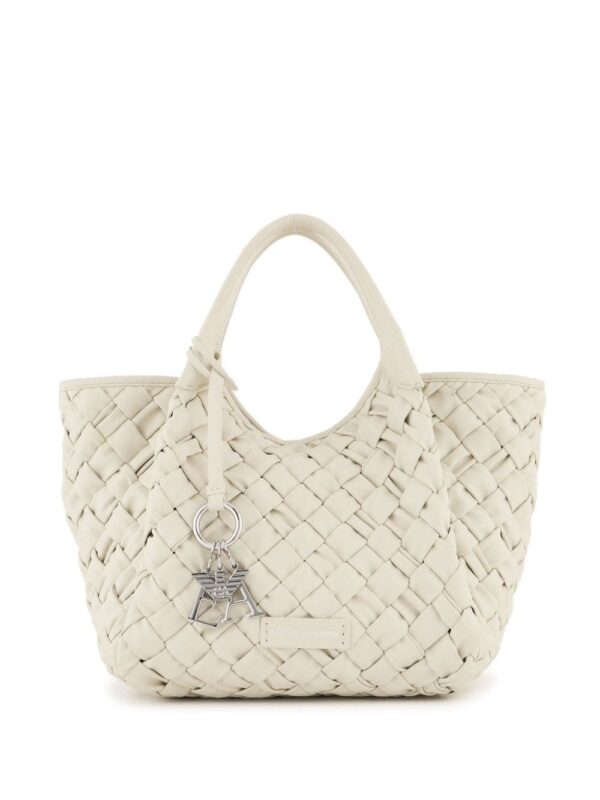 Emporio Armani interwoven faux-leather tote bag