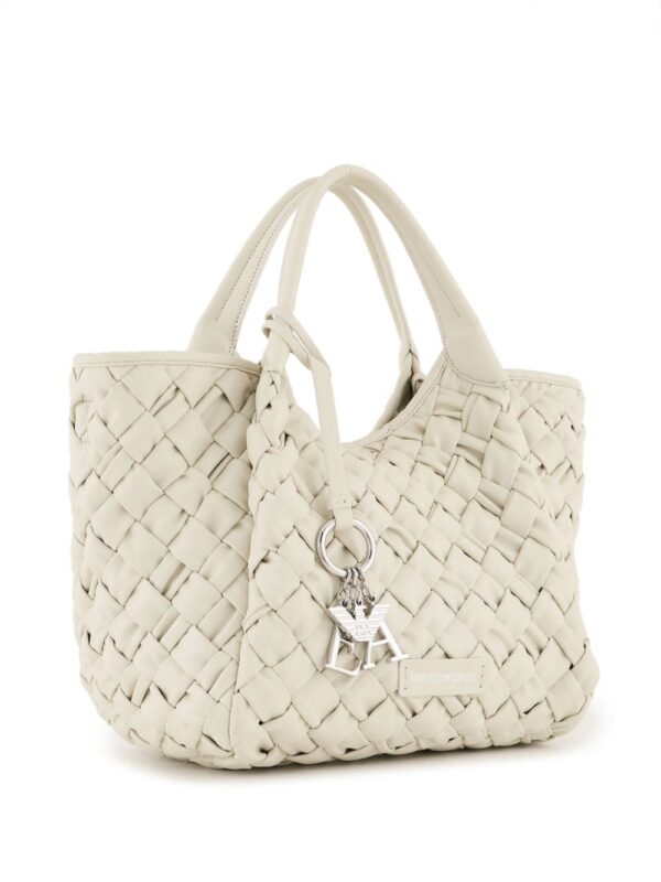Emporio Armani interwoven faux-leather tote bag - Image 2
