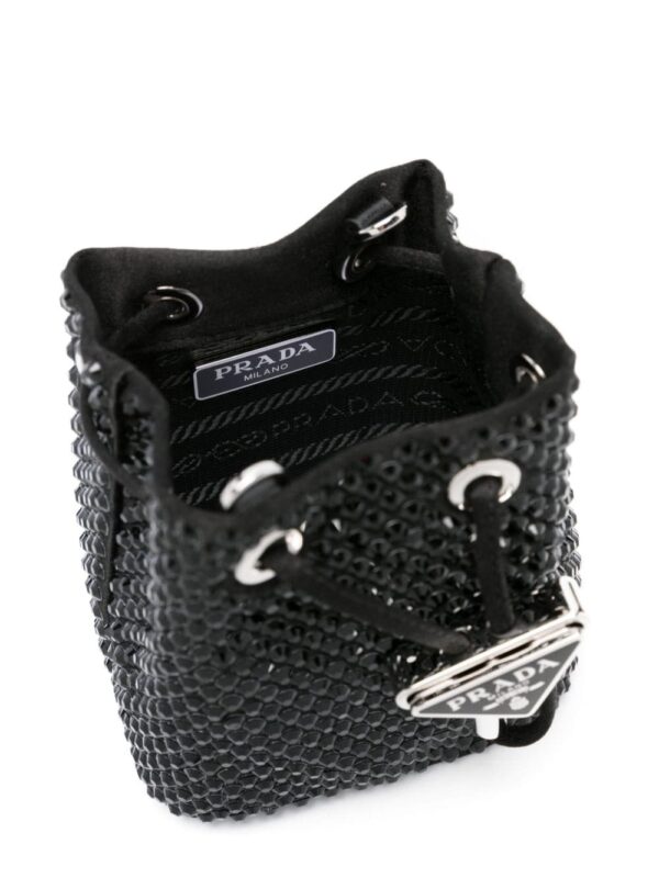 Prada rhinestoned satin mini bag - Image 5