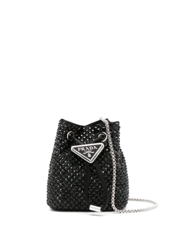 Prada rhinestoned satin mini bag