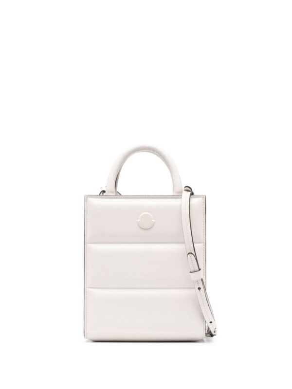 Moncler mini Doudoune leather tote bag