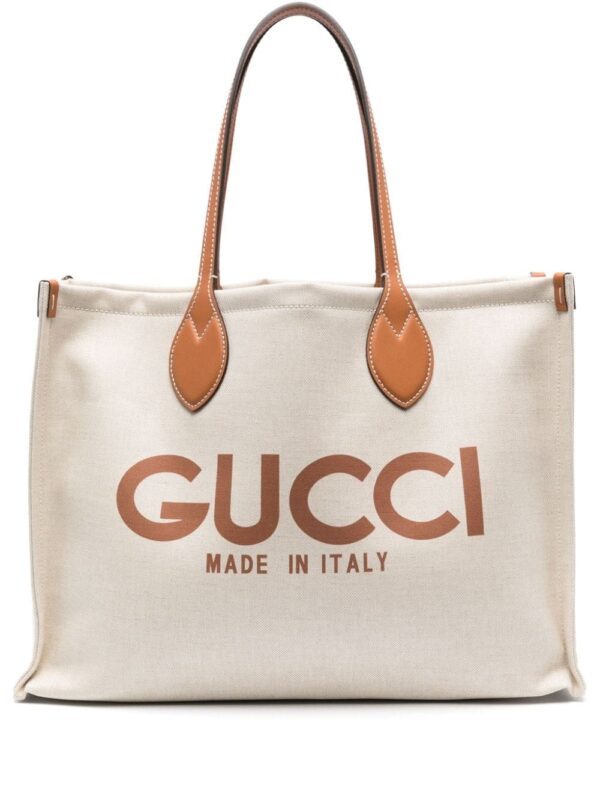 Gucci logo-print canvas tote bag
