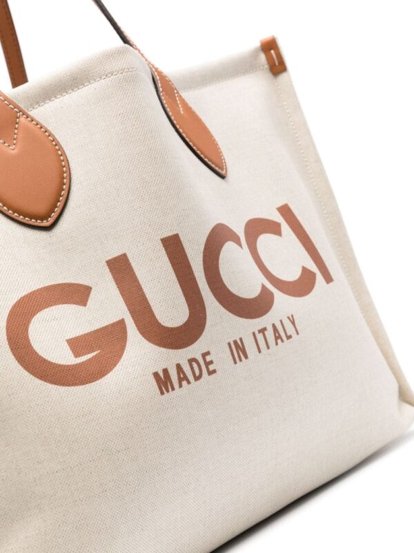Gucci logo-print canvas tote bag - Image 4