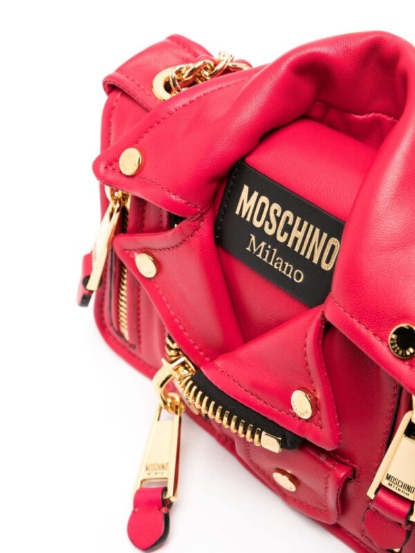 Moschino Biker leather shoulder bag - Image 4