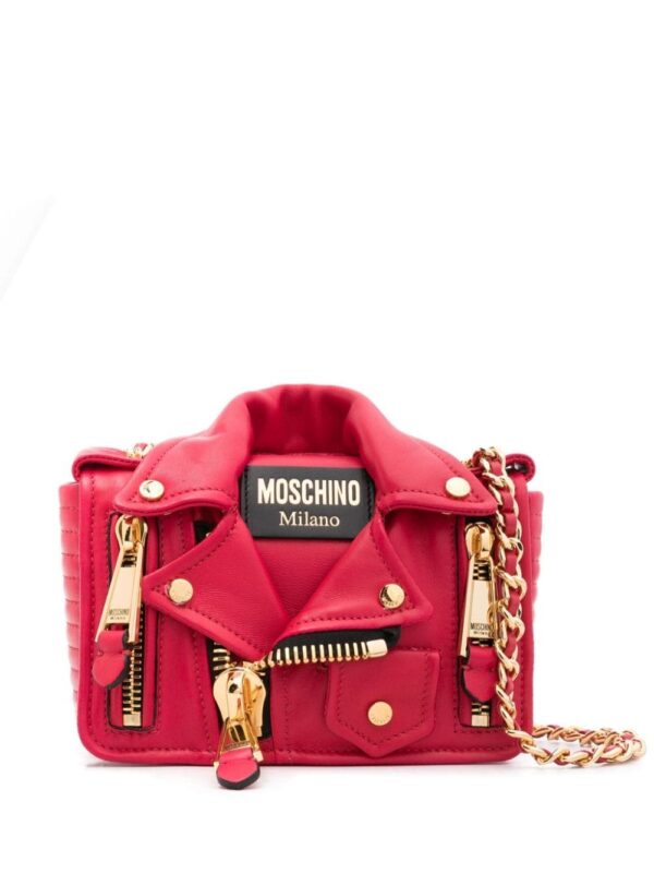 Moschino Biker leather shoulder bag