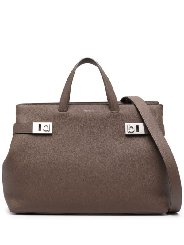 Ferragamo logo-stamp tote bag