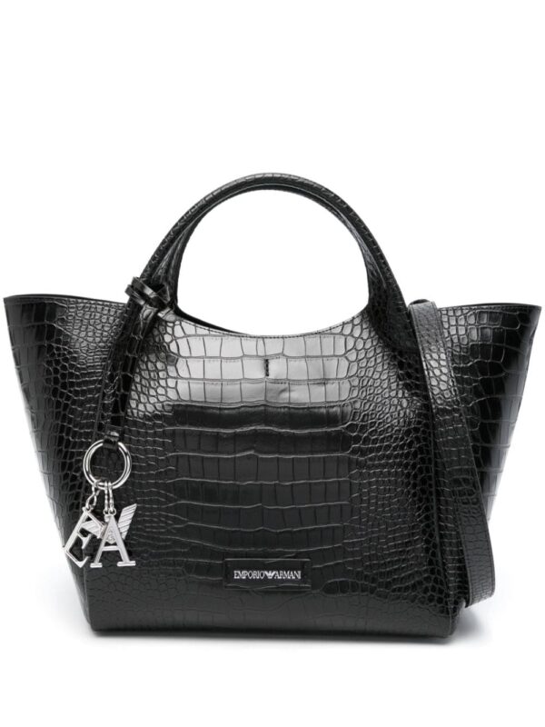 Emporio Armani crocodile-effect tote bag