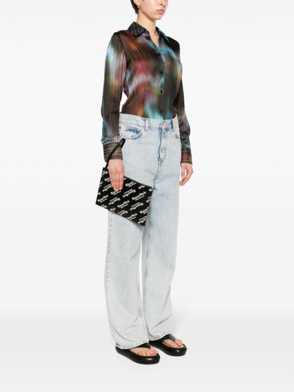 Kenzo Kenzogram-print leather clutch bag - Image 2