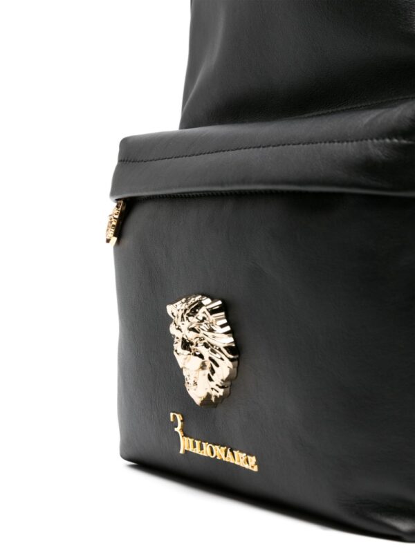 Billionaire Lion-plaque leather backpack - Image 3