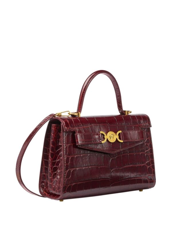 Versace crocodile-embossed leather tote bag - Image 4