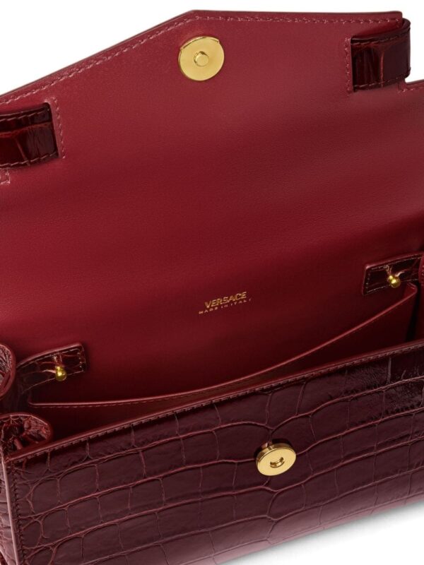 Versace crocodile-embossed leather tote bag - Image 5