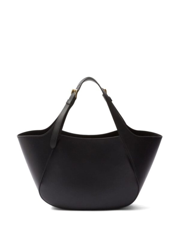 Prada medium enamel triangle logo leather tote bag - Image 3