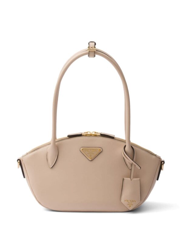 Prada small triangle-logo leather handbag