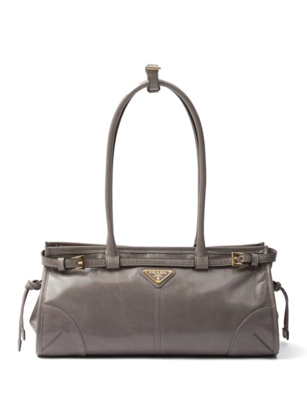 Prada medium triangle-logo belted handbag