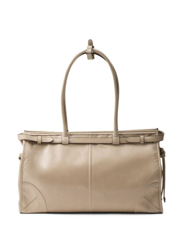 Prada large enamel triangle logo belted handbag - Image 3