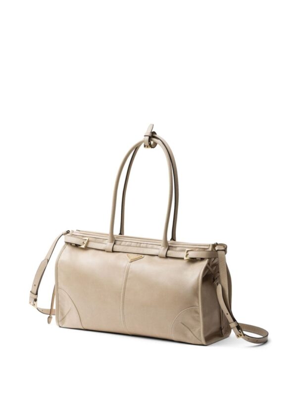 Prada large enamel triangle logo belted handbag - Image 5