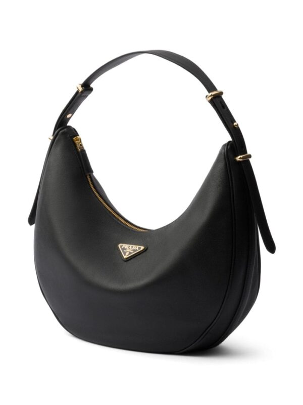 Prada large logo-plaque leather shoulder bag - Image 5