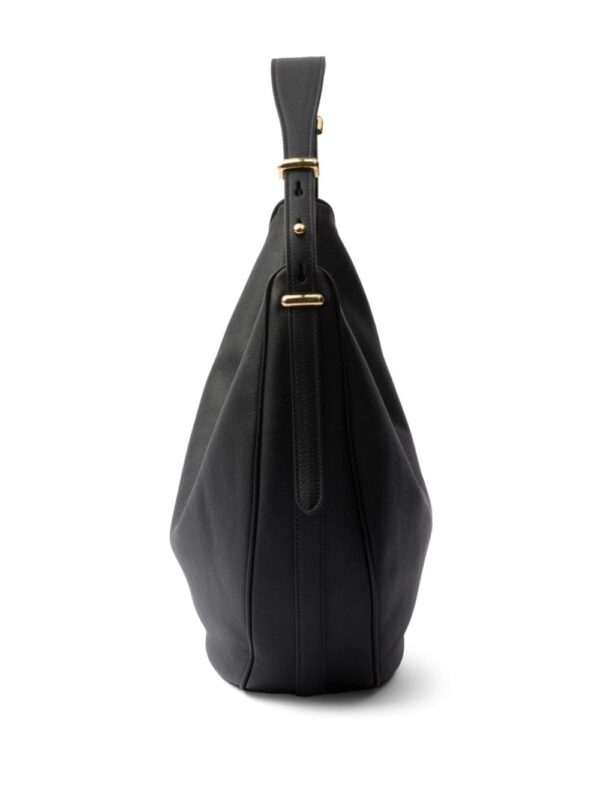 Prada large logo-plaque leather shoulder bag - Image 4