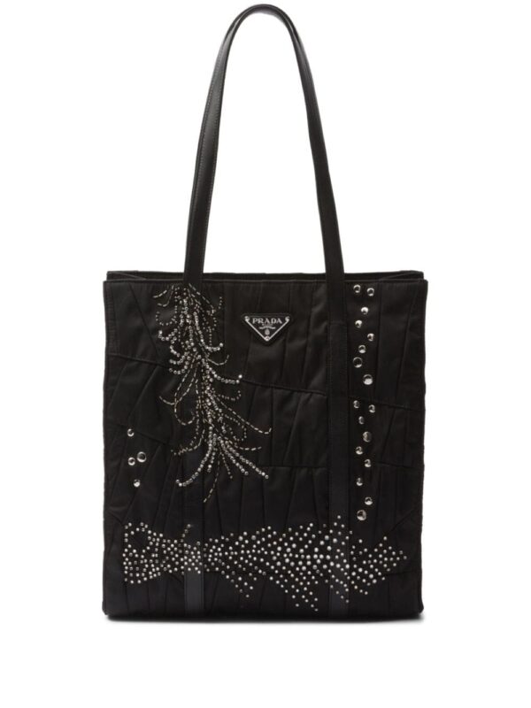 Prada medium Re-Nylon patchwork tote bag