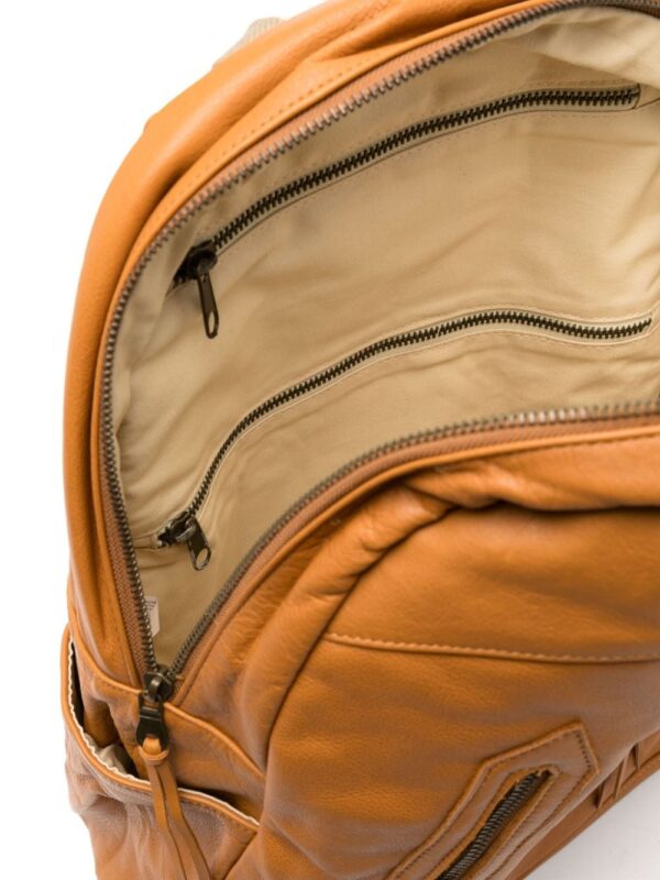 Private Stock logo-appliqué leather backapck - Image 4