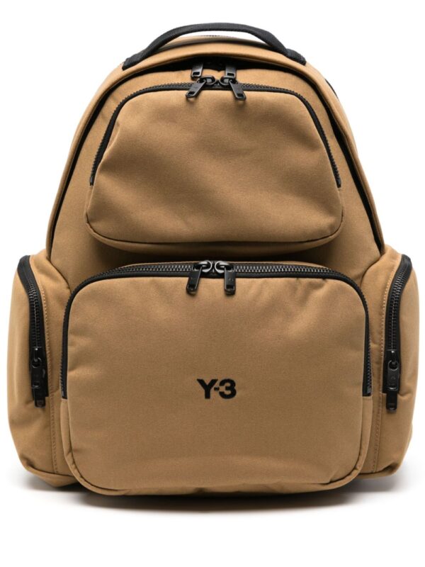 Y-3 logo-embroidered padded backpack