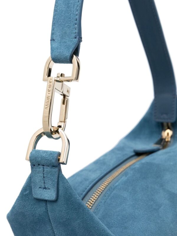 Giorgio Armani logo-debossed suede bag - Image 4
