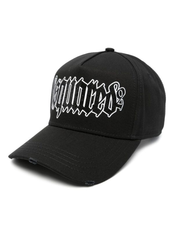 DSQUARED2 rhinestone-logo cap