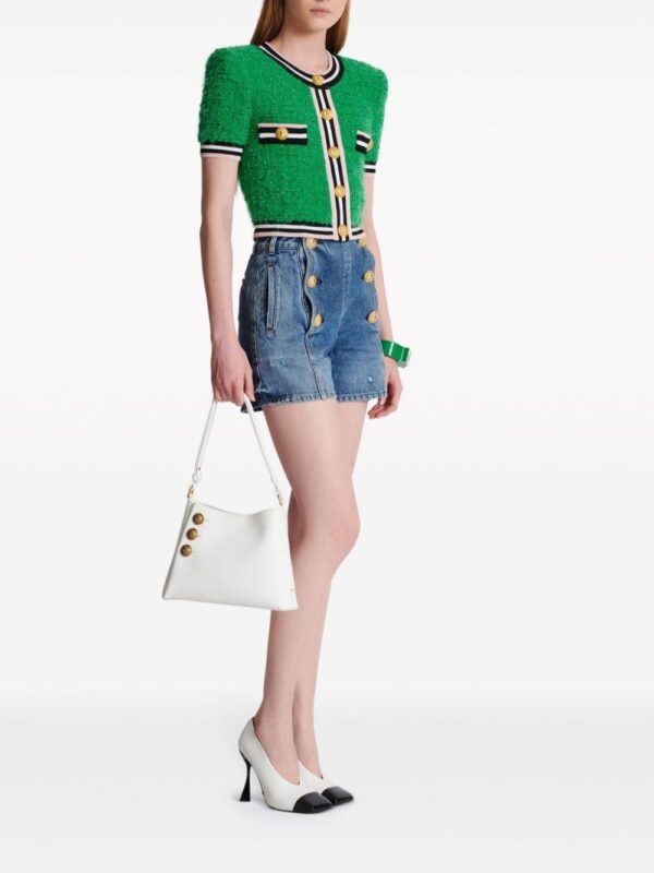 Balmain Emblème leather shoulder bag - Image 2