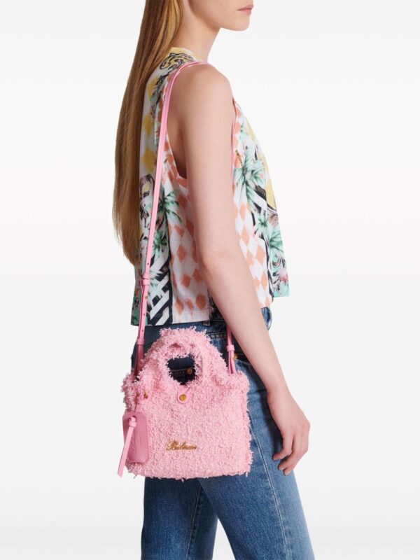 Balmain mini B-Army Grocery tweed bag - Image 3