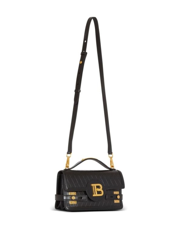 Balmain B-Buzz 24 grid-debossed leather tote bag - Image 5