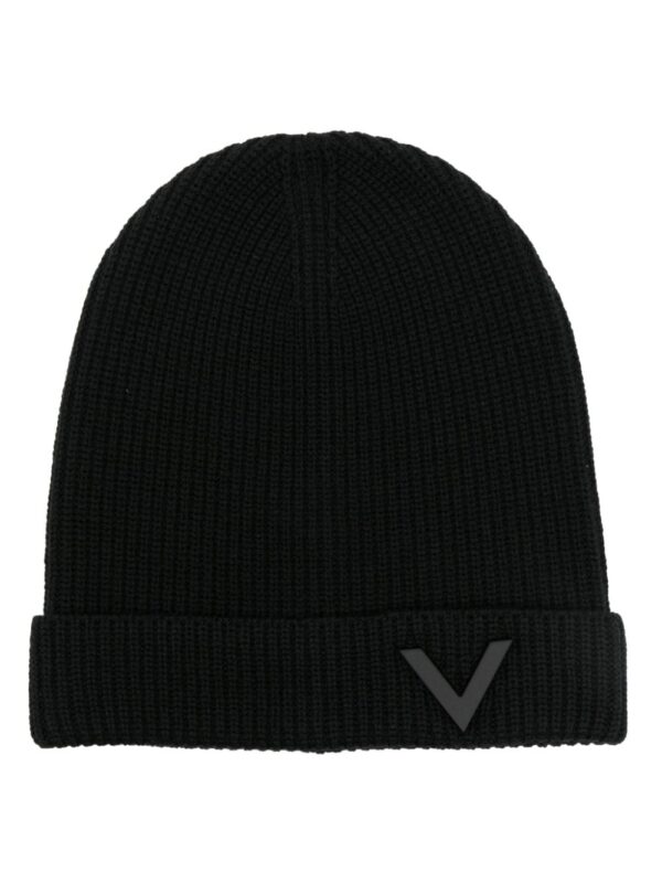 Valentino Garavani VLogo ribbed beanie