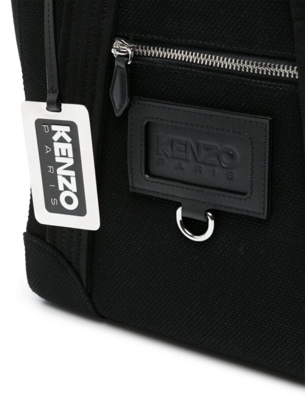 Kenzo logo-tag canvas tote bag - Image 4
