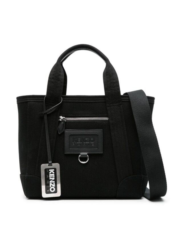 Kenzo logo-tag canvas tote bag