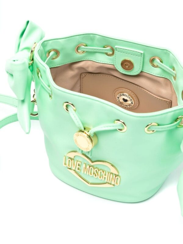 Love Moschino logo-plaque bucket bag - Image 5