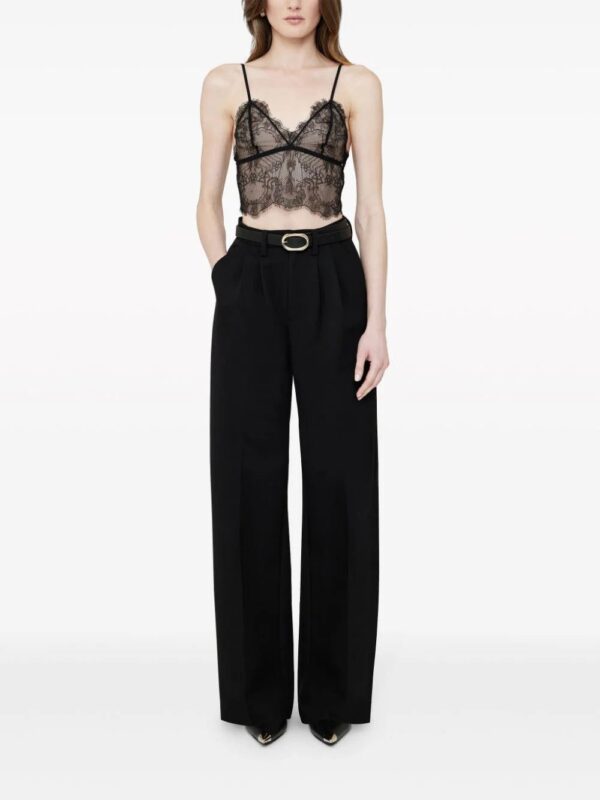 ANINE BING  Lace scallop-hem bralette - Image 2