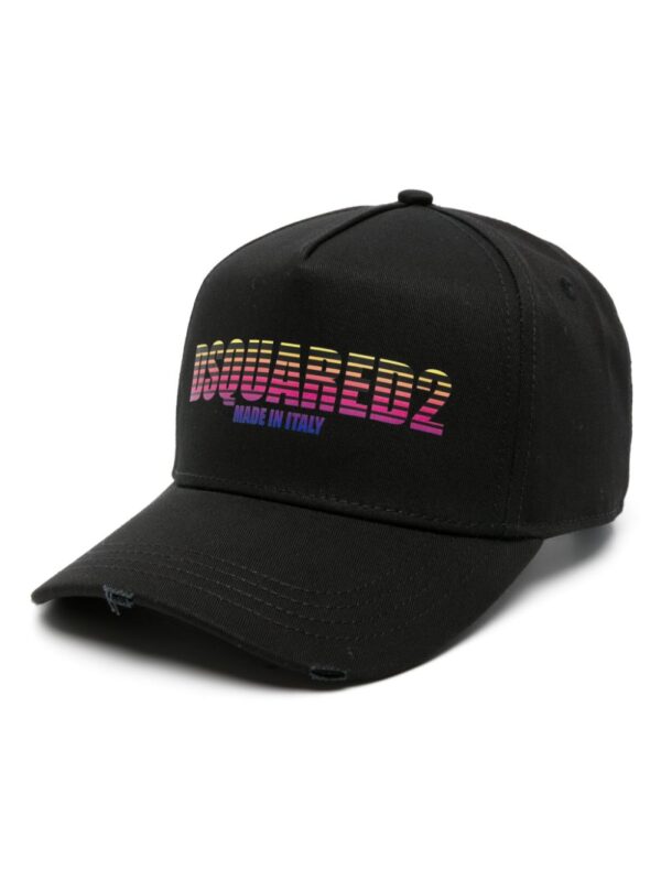 DSQUARED2 logo-print cotton baseball cap